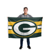 Green Bay Packers NFL Big Logo Team Stripe Horizontal Flag