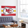 Kansas City Chiefs NFL Big Logo Team Stripe Horizontal Flag