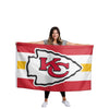 Kansas City Chiefs NFL Big Logo Team Stripe Horizontal Flag