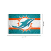 Miami Dolphins NFL Big Logo Team Stripe Horizontal Flag