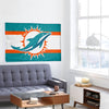 Miami Dolphins NFL Big Logo Team Stripe Horizontal Flag