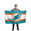 Miami Dolphins NFL Big Logo Team Stripe Horizontal Flag