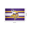 Minnesota Vikings NFL Big Logo Team Stripe Horizontal Flag