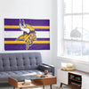 Minnesota Vikings NFL Big Logo Team Stripe Horizontal Flag