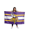 Minnesota Vikings NFL Big Logo Team Stripe Horizontal Flag