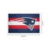 New England Patriots NFL Big Logo Team Stripe Horizontal Flag