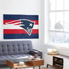 New England Patriots NFL Big Logo Team Stripe Horizontal Flag