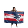 New England Patriots NFL Big Logo Team Stripe Horizontal Flag