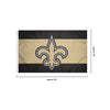 New Orleans Saints NFL Big Logo Team Stripe Horizontal Flag