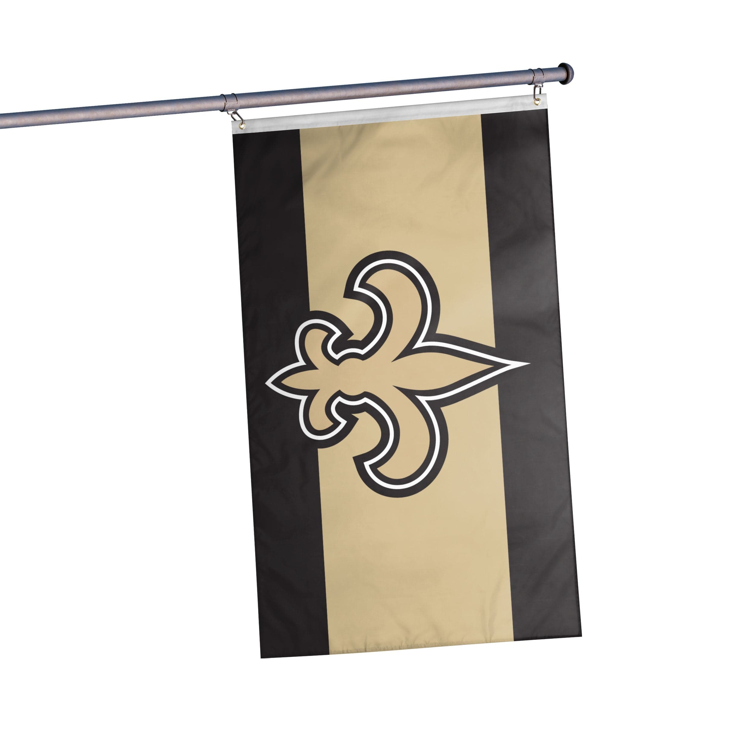 New Orleans Saints NFL Big Logo Team Stripe Horizontal Flag