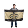 New Orleans Saints NFL Big Logo Team Stripe Horizontal Flag