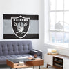 Las Vegas Raiders NFL Big Logo Team Stripe Horizontal Flag