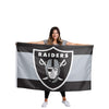 Las Vegas Raiders NFL Big Logo Team Stripe Horizontal Flag