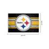 Pittsburgh Steelers NFL Big Logo Team Stripe Horizontal Flag