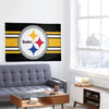 Pittsburgh Steelers NFL Big Logo Team Stripe Horizontal Flag