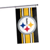 Pittsburgh Steelers NFL Big Logo Team Stripe Horizontal Flag