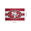 San Francisco 49ers NFL Big Logo Team Stripe Horizontal Flag