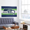 Seattle Seahawks NFL Big Logo Team Stripe Horizontal Flag