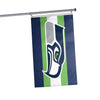 Seattle Seahawks NFL Big Logo Team Stripe Horizontal Flag