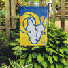 Los Angeles Rams NFL Colorblock Helmet Garden Flag