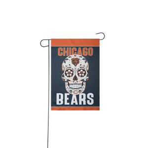 Chicago Bears NFL Day Of The Dead Garden Flag