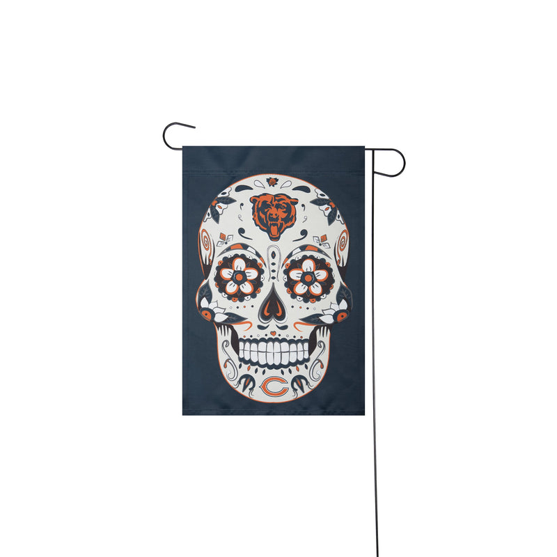 Chicago Bears NFL Day Of The Dead Garden Flag