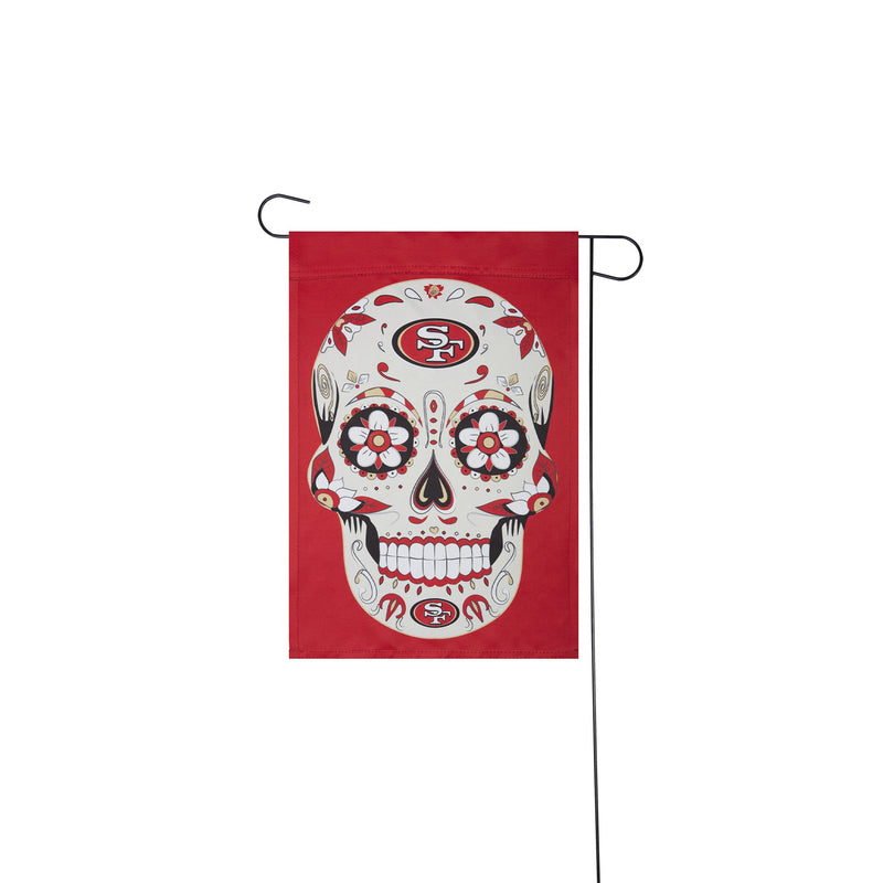 San Francisco 49ers NFL Day Of The Dead Vertical Flag