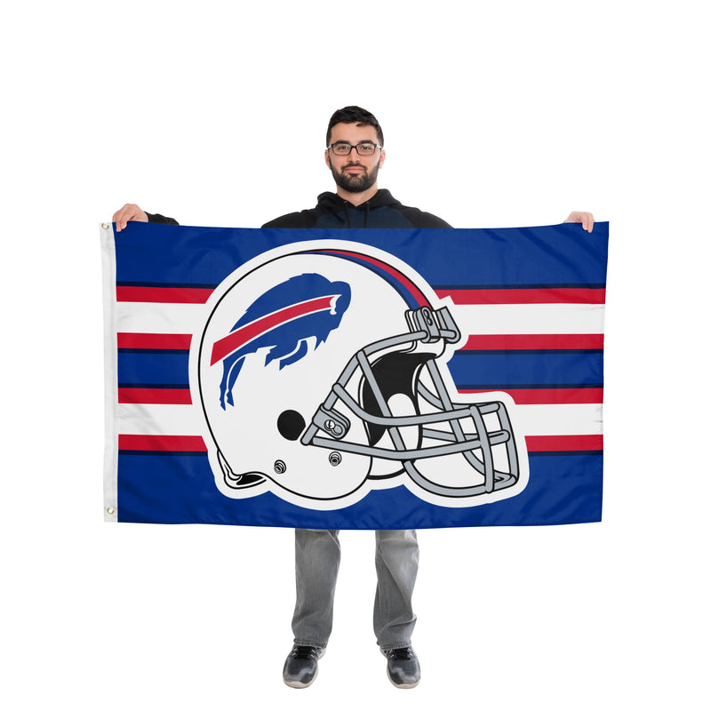 Buffalo Bills NFL Helmet Horizontal Flag