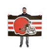 Cleveland Browns NFL Helmet Horizontal Flag