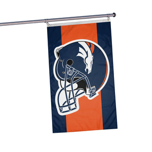 Denver Broncos NFL Helmet Horizontal Flag