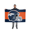 Denver Broncos NFL Helmet Horizontal Flag