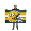 Green Bay Packers NFL Helmet Horizontal Flag