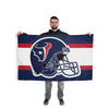 Houston Texans NFL Helmet Horizontal Flag