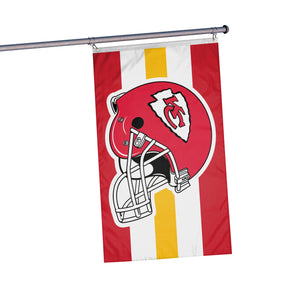 Kansas City Chiefs NFL Helmet Horizontal Flag