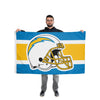 Los Angeles Chargers NFL Helmet Horizontal Flag