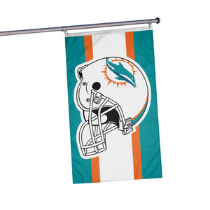 Miami Dolphins NFL Helmet Horizontal Flag