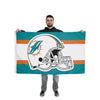 Miami Dolphins NFL Helmet Horizontal Flag
