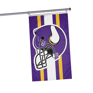 Minnesota Vikings NFL Helmet Horizontal Flag