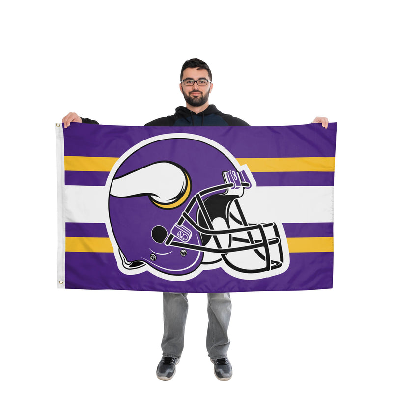 Minnesota Vikings New Helmet Grommet Pole Flag