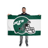 New York Jets NFL Helmet Horizontal Flag