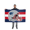 New England Patriots NFL Helmet Horizontal Flag