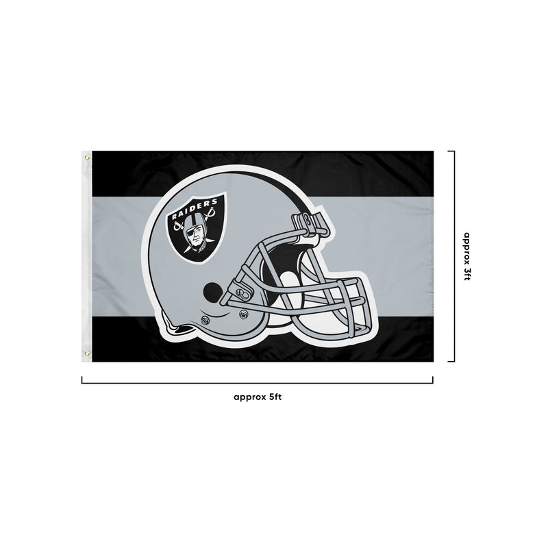 3 ft x 5 ft NFL Team Flag - Oakland Raiders