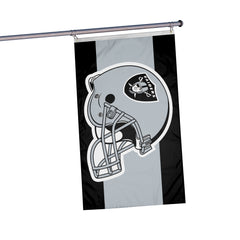 Las Vegas Raiders NFL Big Logo Team Stripe Horizontal Flag