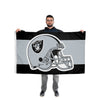Las Vegas Raiders NFL Helmet Horizontal Flag