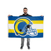 Los Angeles Rams NFL Helmet Horizontal Flag