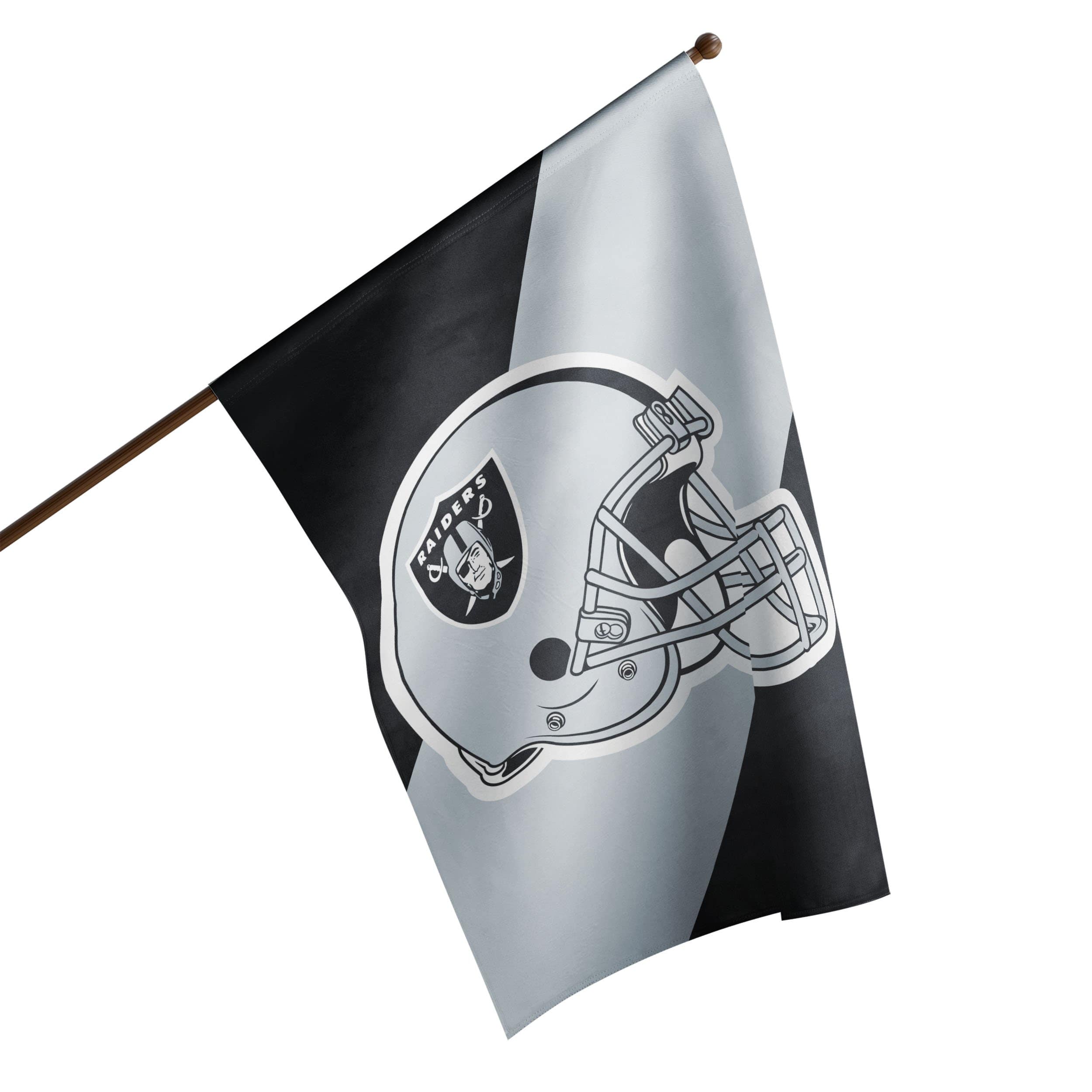 Las Vegas Raiders NFL Helmet Horizontal Flag