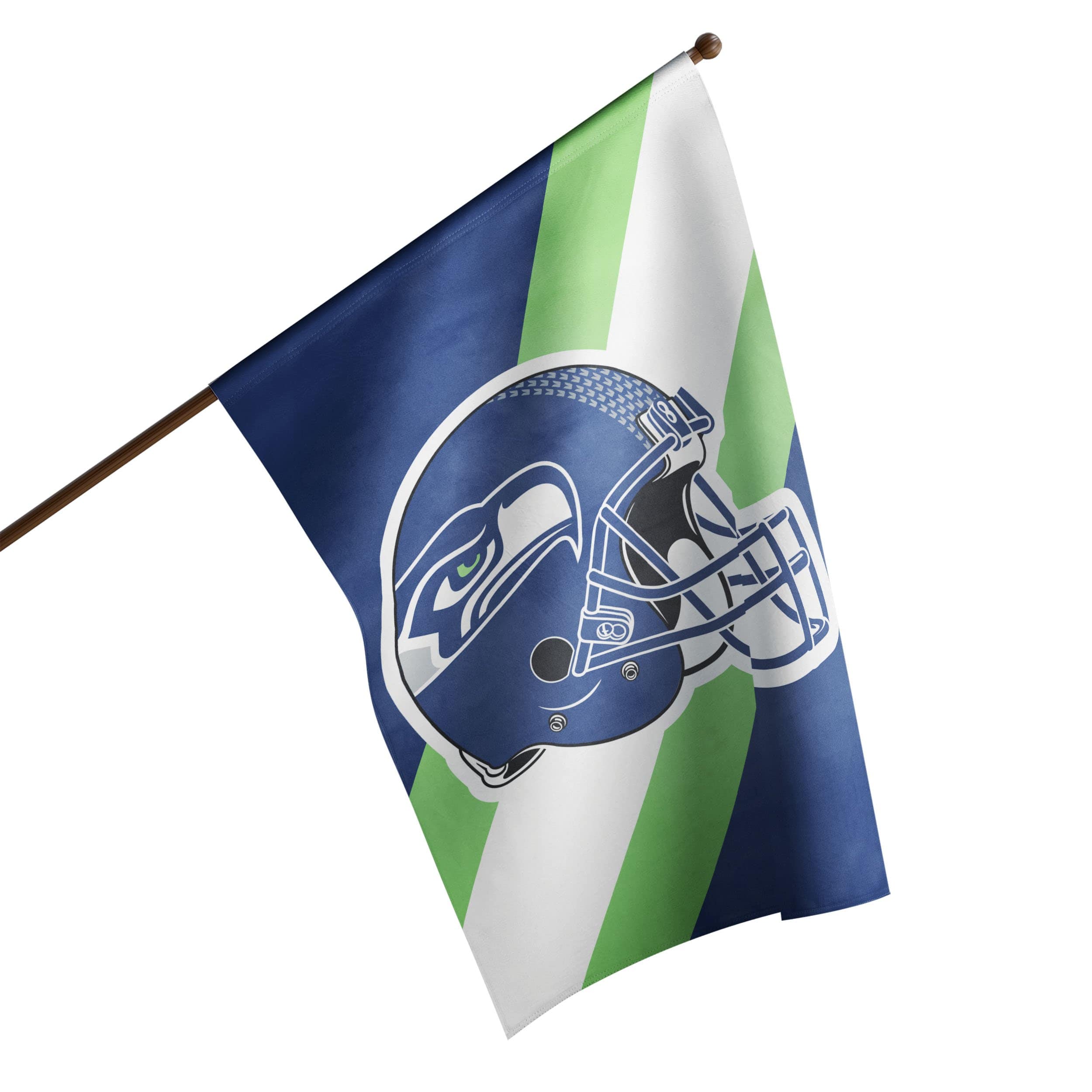 Seattle Seahawks New Helmet Grommet Pole Flag