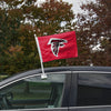 Atlanta Falcons NFL 2 Pack Solid Car Flag