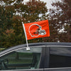 Cleveland Browns NFL 2 Pack Solid Car Flag