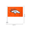 Denver Broncos NFL 2 Pack Solid Car Flag